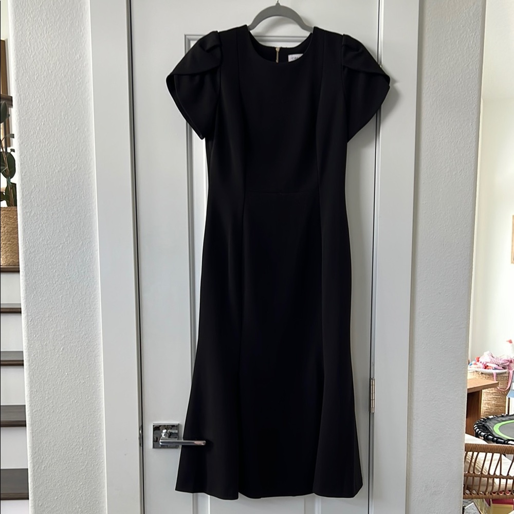 Calvin Klein Black Fit and Flare Midi Dress